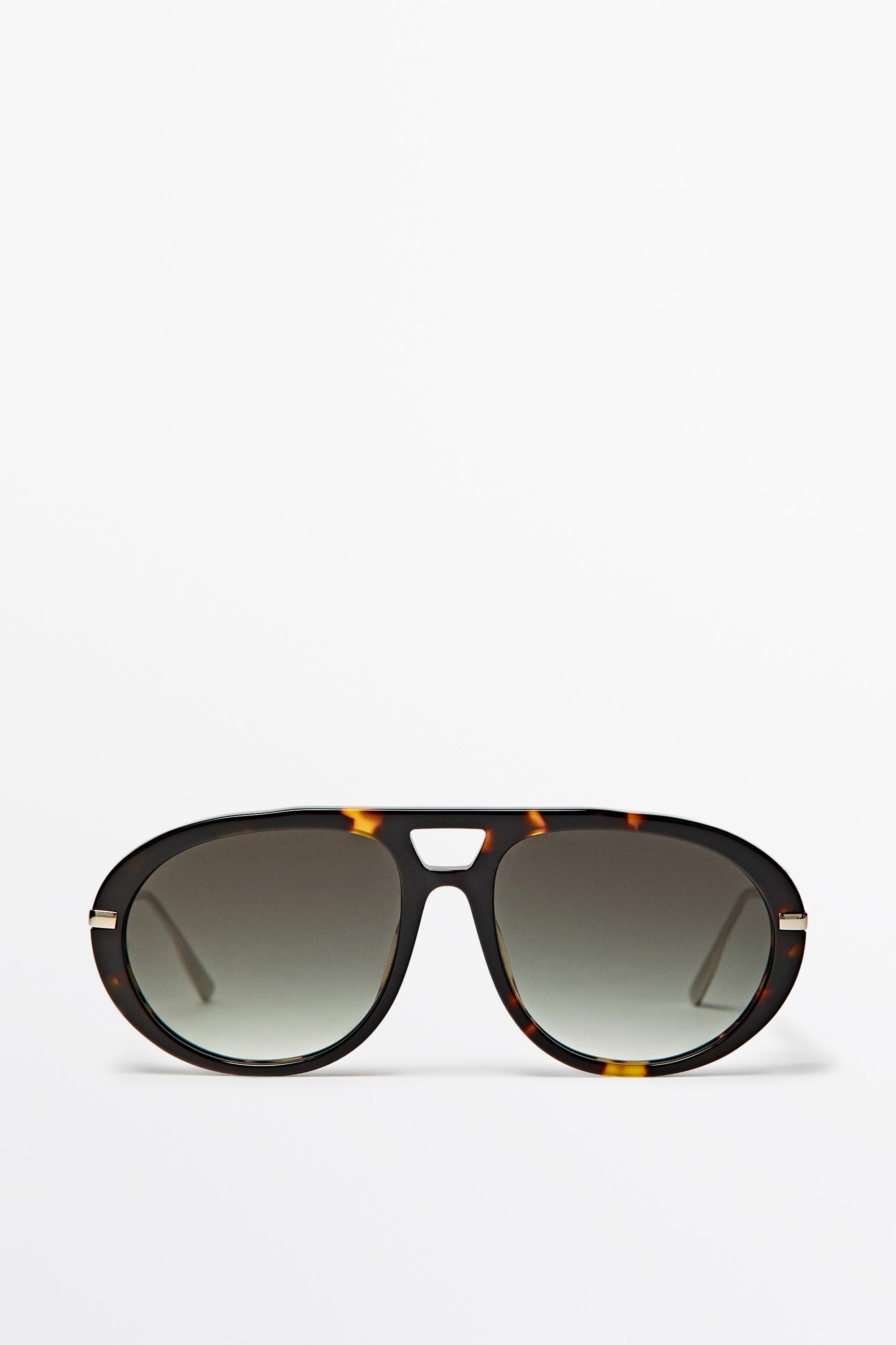 Lunettes de soleil aviateur effet écaille